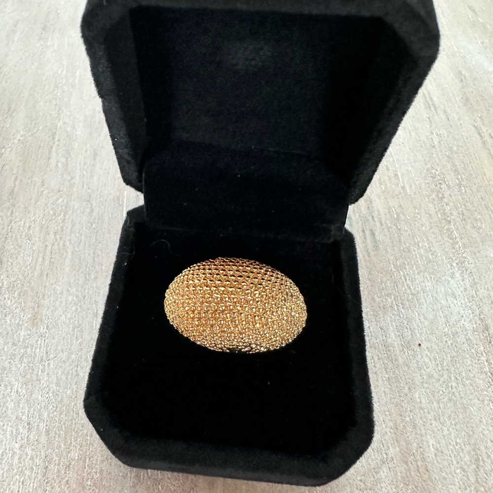 Vendome Gold Toned Adjustable Cocktail Ring